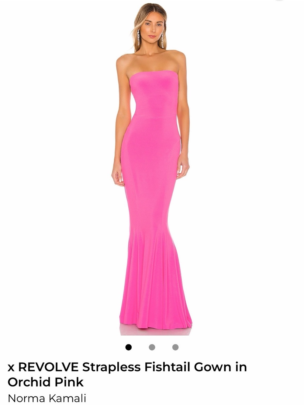 Norma Kamali Orchid Pink Strapless Mermaid Gown